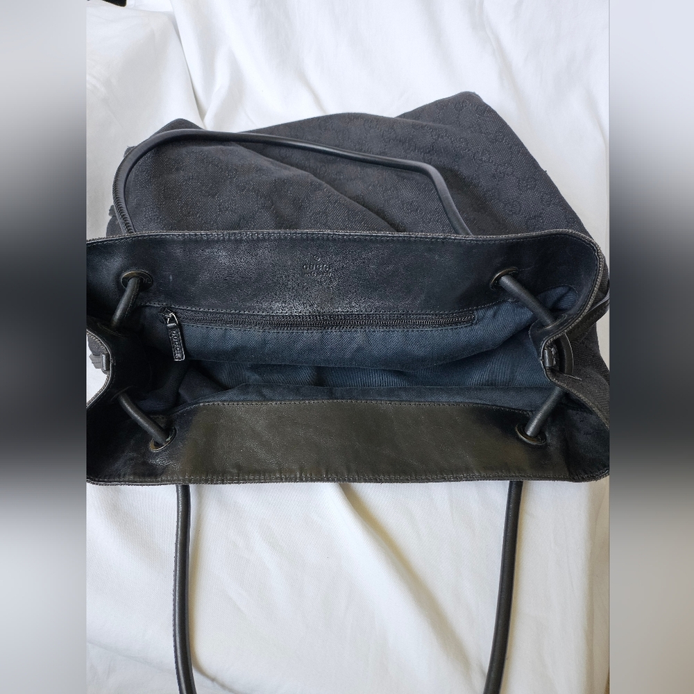 GUCCI tote black denim interlocking G Vintage - Picture 8 of 15
